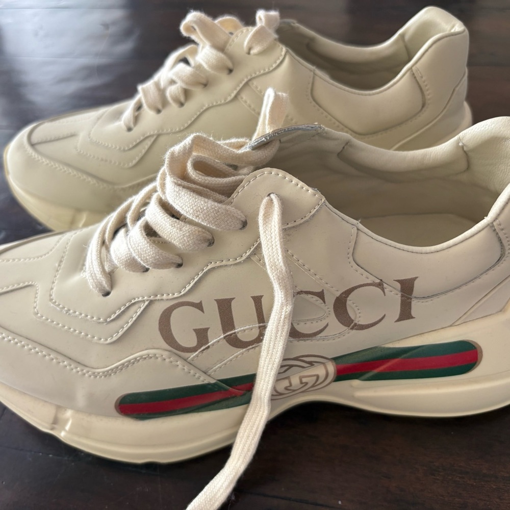 Gucci Beige Logo Sneakers